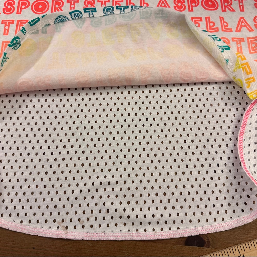 NWT Women's Adidas StellaSport Stella McCartney White Rainbow Mesh Tank Small - Picture 7 of 16